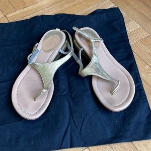 Cole Haan gold leather sandals